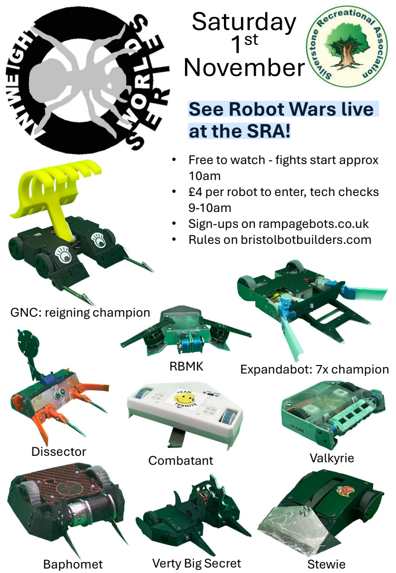See Robot Wars live at the SRA!
